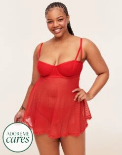 Aubrey Unlined Plus Red