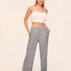 Riley Rib Lounge Pant Gray