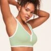 Tori Plunge Sports Bra Lined Plus Green