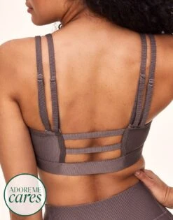 Remy Rib Bra Lined Gray