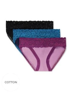 Joanie Cotton Pack Bikini Plus Black