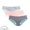 Helene Mesh & Lace Pack Cheeky Print