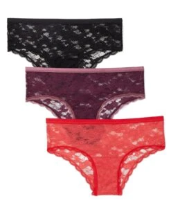 Deirdre Allover Lace Pack Cheeky Black
