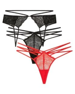 Super Sexy Pack Thong Black